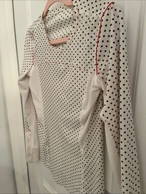 Lululemon Polka Dot Long Sleeve Top with Red Piping